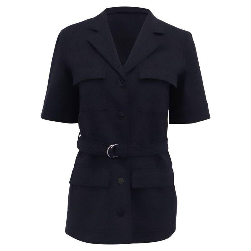 Theory Safari Twill Jacket in Navy Blue Cotton